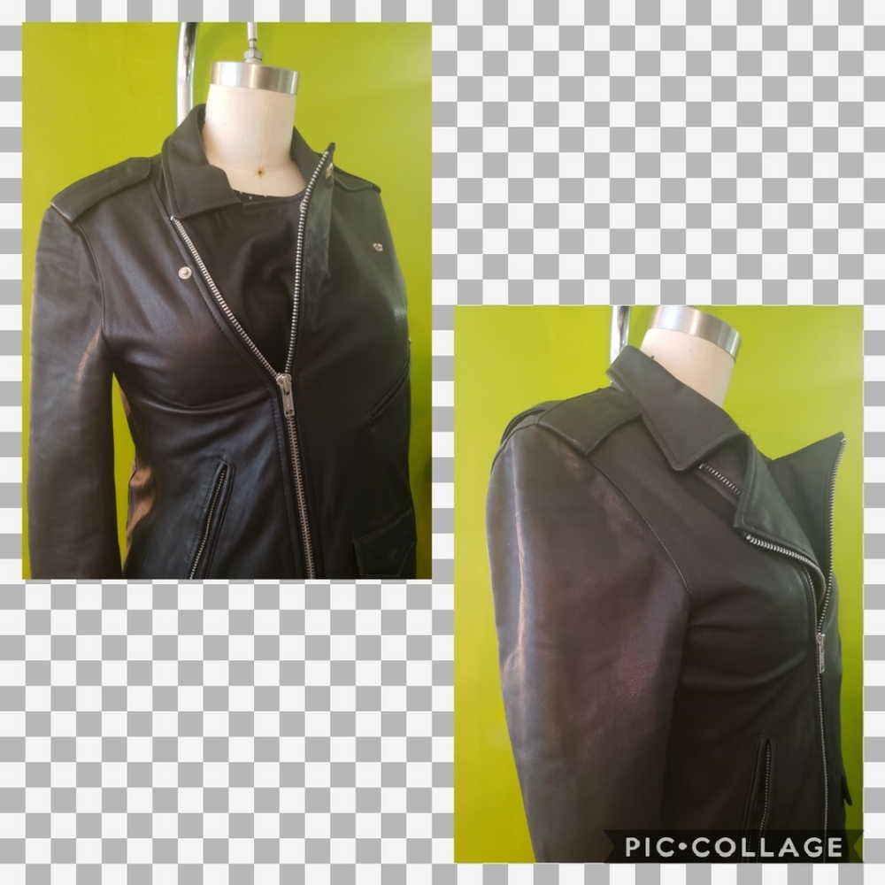 June Lambskin Leather Motorcycle Jacket - Picture 3 of 7
